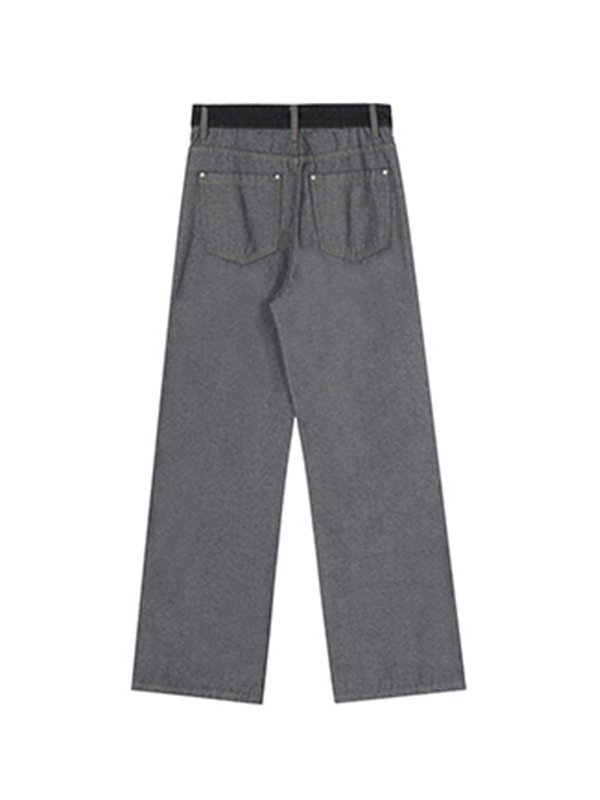 Men's Casual Splice Distressed Loose Jeans-5