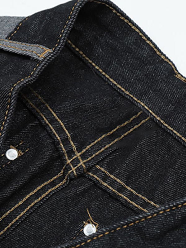 Men's Casual Splice Distressed Loose Jeans-6