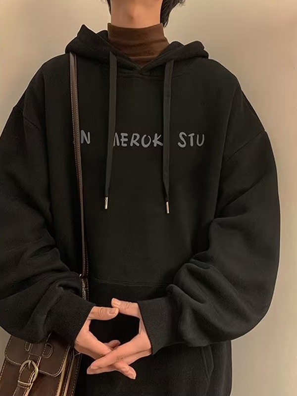 Men's Vintage Graphic Fleece Lined Pullover Hoodie-2